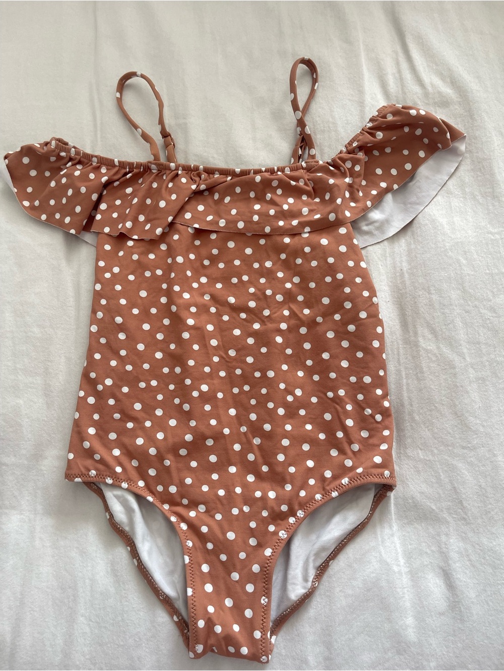 Zara Kids Polka Dot Ruffle One-Piece swimsuit